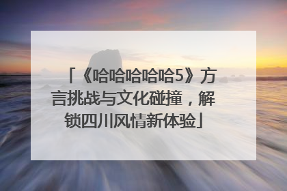 《哈哈哈哈哈5》方言挑战与文化碰撞，解锁四川风情新体验