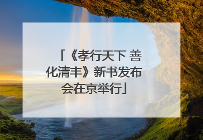 《孝行天下 善化清丰》新书发布会在京举行
