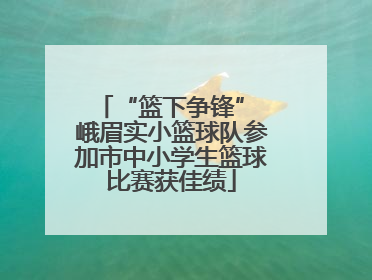 “篮下争锋” 峨眉实小篮球队参加市中小学生篮球比赛获佳绩