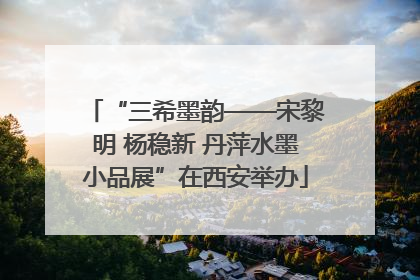 “三希墨韵——宋黎明 杨稳新 丹萍水墨小品展”在西安举办