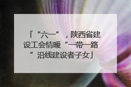 “六一”，陕西省建设工会情暖“一带一路”沿线建设者子女