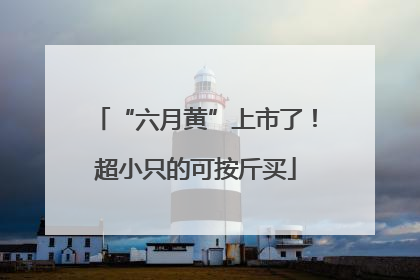 “六月黄”上市了！超小只的可按斤买