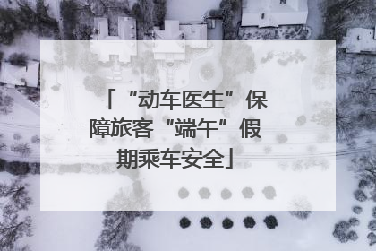 “动车医生”保障旅客“端午”假期乘车安全