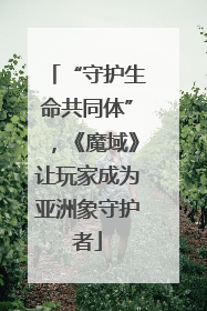“守护生命共同体”，《魔域》让玩家成为亚洲象守护者