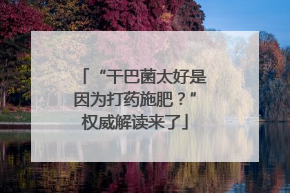 “干巴菌太好是因为打药施肥？”权威解读来了