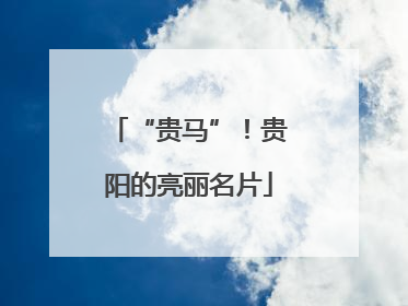 “贵马”！贵阳的亮丽名片