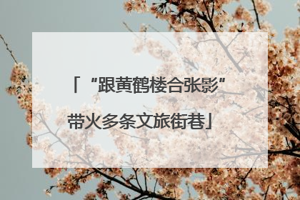 “跟黄鹤楼合张影”带火多条文旅街巷