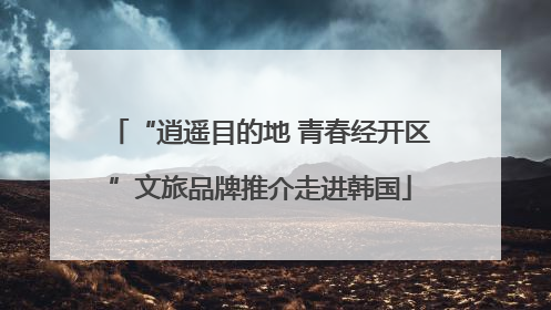 “逍遥目的地 青春经开区”文旅品牌推介走进韩国