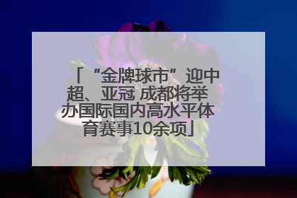 “金牌球市”迎中超、亚冠 成都将举办国际国内高水平体育赛事10余项