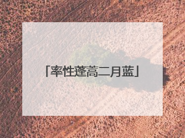 率性蓬蒿二月蓝