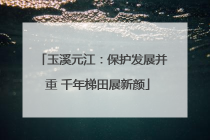 玉溪元江：保护发展并重 千年梯田展新颜
