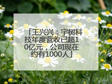 王兴兴：宇树科技年度营收已超10亿元，公司现在约有1000人