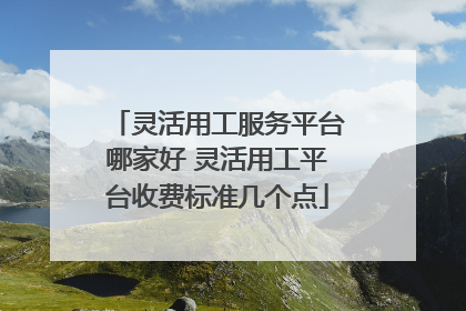 灵活用工服务平台哪家好 灵活用工平台收费标准几个点