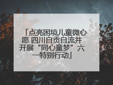 点亮困境儿童微心愿 四川自贡自流井开展“同心童梦”六一特别行动
