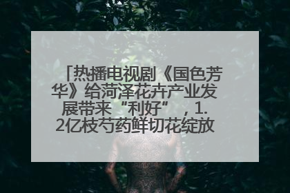 热播电视剧《国色芳华》给菏泽花卉产业发展带来“利好”，1.2亿枝芍药鲜切花绽放“国色芳华”