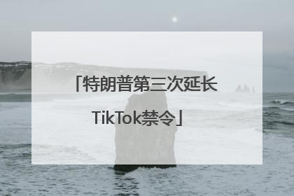 特朗普第三次延长TikTok禁令