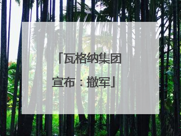 瓦格纳集团宣布：撤军