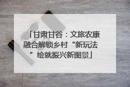甘肃甘谷：文旅农康融合解锁乡村“新玩法”绘就振兴新图景