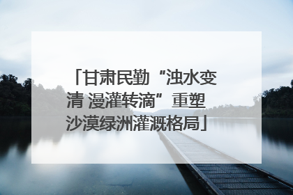 甘肃民勤“浊水变清 漫灌转滴”重塑沙漠绿洲灌溉格局