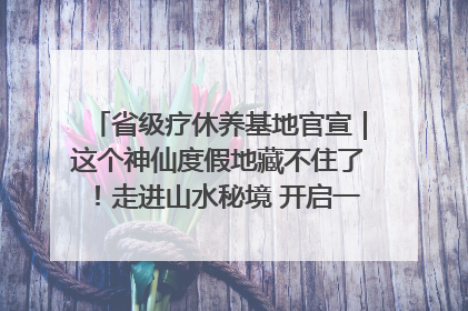 省级疗休养基地官宣｜这个神仙度假地藏不住了！走进山水秘境 开启一场野奢度假之旅！