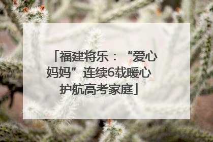 福建将乐：“爱心妈妈”连续6载暖心护航高考家庭