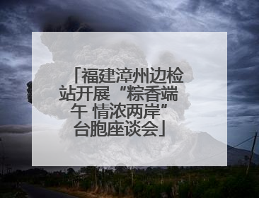 福建漳州边检站开展“粽香端午 情浓两岸”台胞座谈会