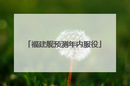 福建舰预测年内服役
