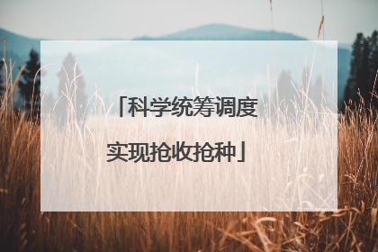 科学统筹调度实现抢收抢种