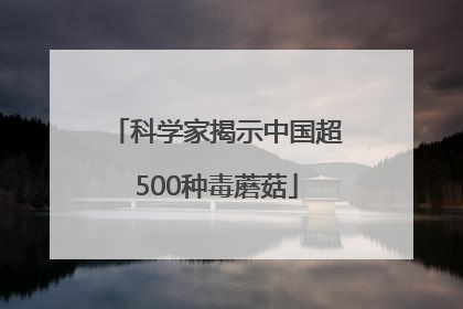 科学家揭示中国超500种毒蘑菇