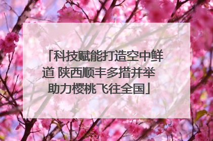 科技赋能打造空中鲜道 陕西顺丰多措并举助力樱桃飞往全国
