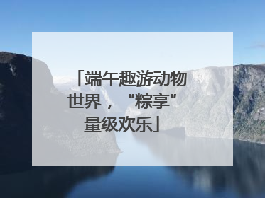 端午趣游动物世界，“粽享”量级欢乐