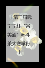 第三届武宁宁红“省美酒”杯斗茶大赛举行