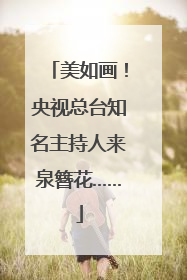 美如画！央视总台知名主持人来泉簪花……