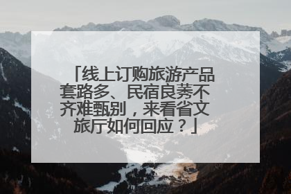 线上订购旅游产品套路多、民宿良莠不齐难甄别，来看省文旅厅如何回应？