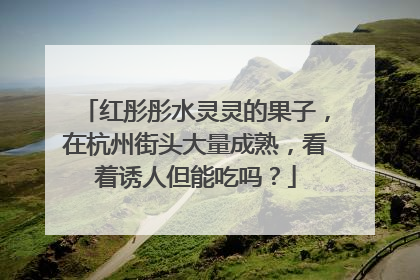 红彤彤水灵灵的果子，在杭州街头大量成熟，看着诱人但能吃吗？