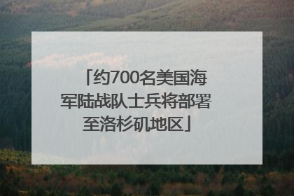 约700名美国海军陆战队士兵将部署至洛杉矶地区