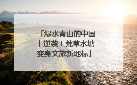 绿水青山的中国丨逆袭！荒草水塘变身文旅新地标