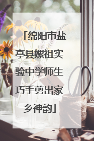 绵阳市盐亭县嫘祖实验中学师生巧手剪出家乡神韵