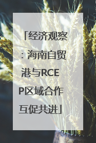 经济观察：海南自贸港与RCEP区域合作互促共进