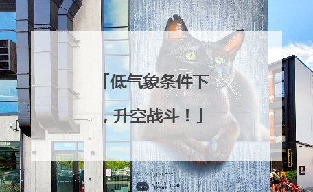 低气象条件下，升空战斗！