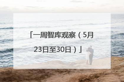 一周智库观察（5月23日至30日）