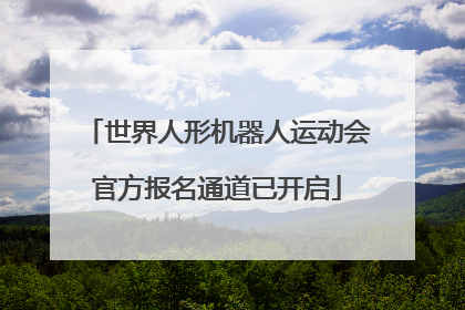 世界人形机器人运动会官方报名通道已开启