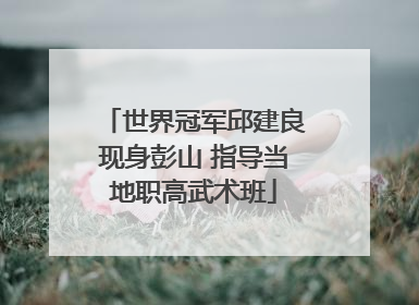 世界冠军邱建良现身彭山 指导当地职高武术班