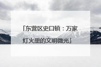 东营区史口镇：万家灯火里的文明微光