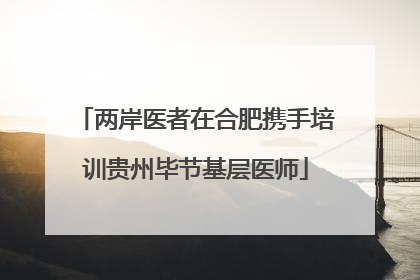 两岸医者在合肥携手培训贵州毕节基层医师