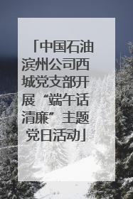 中国石油滨州公司西城党支部开展“端午话清廉”主题党日活动