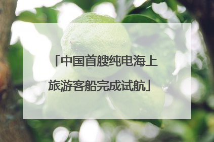 中国首艘纯电海上旅游客船完成试航