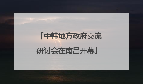 中韩地方政府交流研讨会在南昌开幕