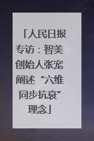 人民日报专访：智美创始人张宠阐述“六维同步抗衰”理念