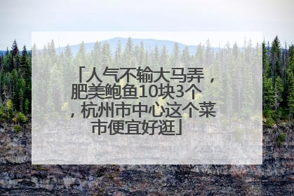 人气不输大马弄，肥美鲍鱼10块3个，杭州市中心这个菜市便宜好逛